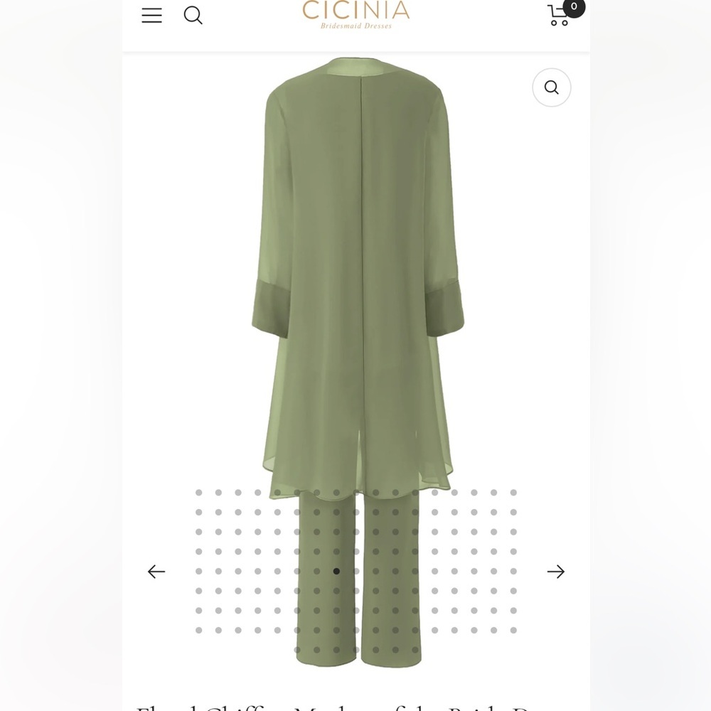 CICiNIA. Elegant Olive Green Women's Jumpsuit - Picture 3 of 10